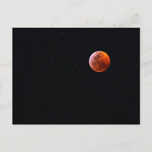 Cartão Postal Eclipse Total da Lua de Sangue | Big Island Havaí (Frente)