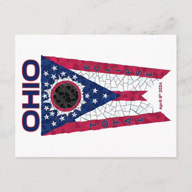 Cartão postal Eclipse Total de Ohio (Frente)