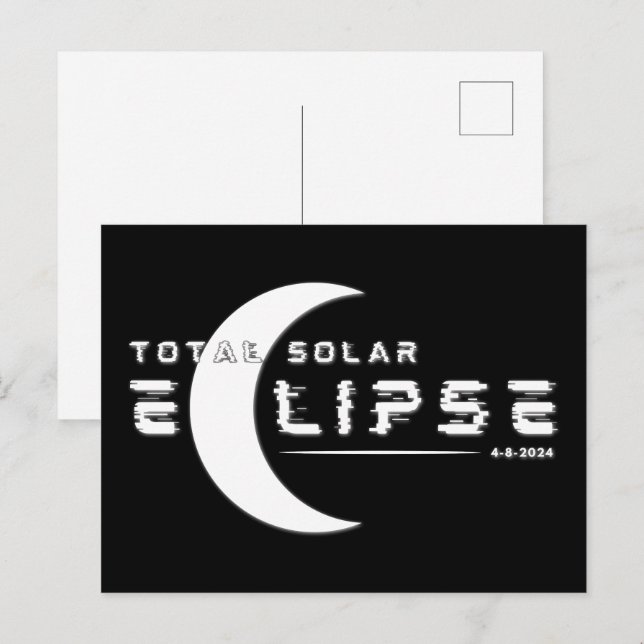 CARTÃO POSTAL ECLIPSE TOTAL DO SOL 2024 (Frente/Verso)