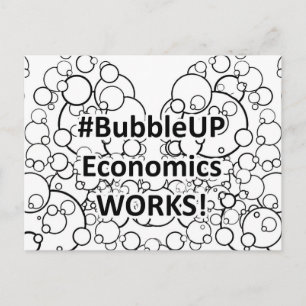 Cartão Postal Economia de Bolha Para Cima Funciona