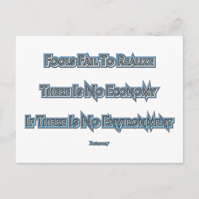 Cartão Postal Economia vs Ambiente (Frente)