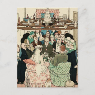 Cartão Postal "Economy of Space", por W Heath Robinson