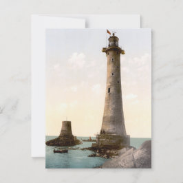 Cartão Postal Eddystone Lighthouse, Inglaterra (c. 1900)