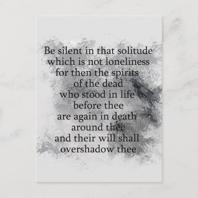 Cartão Postal Edgar Allan Poe Espíritos do Poema do Halloween do (Frente)