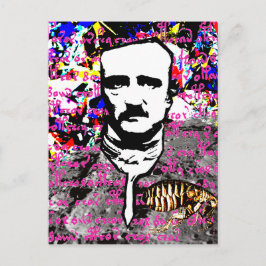 Cartão Postal Edgar Allan Poe Flea Moon Lunar Voynich Manuscrito