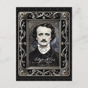 Cartão Postal Edgar Allan Poe Gothic Halloween & Samhain