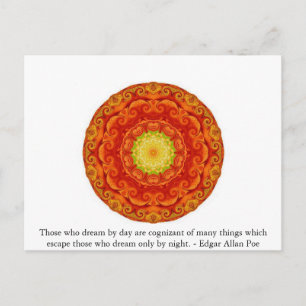 Cartão Postal Edgar Allan Poe, inspirador, fala sobre sonhos
