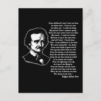 Cartão Postal Edgar Allan Poe SOZINHO