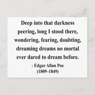 Cartão Postal Edgar Allen Poe Citação 8a
