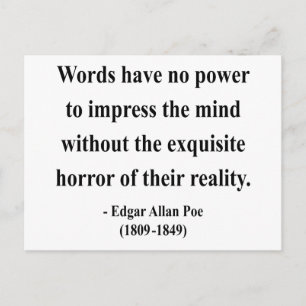 Cartão Postal Edgar Allen Poe Cotação 4a