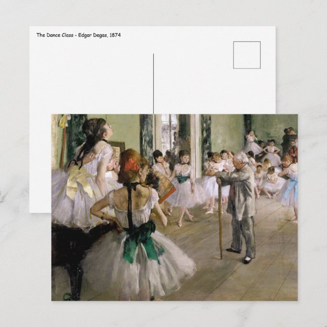Cartão Postal Edgar Degas - A Classe da Dança (Frente/Verso)