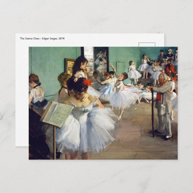Cartão Postal Edgar Degas - A Classe da Dança (Frente/Verso)