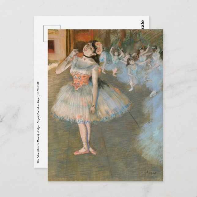 Cartão Postal Edgar Degas - A Estrela (Frente/Verso)