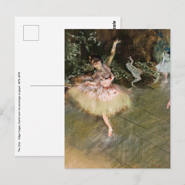 Cartão Postal Edgar Degas - A Estrela 1878 (Frente/Verso)