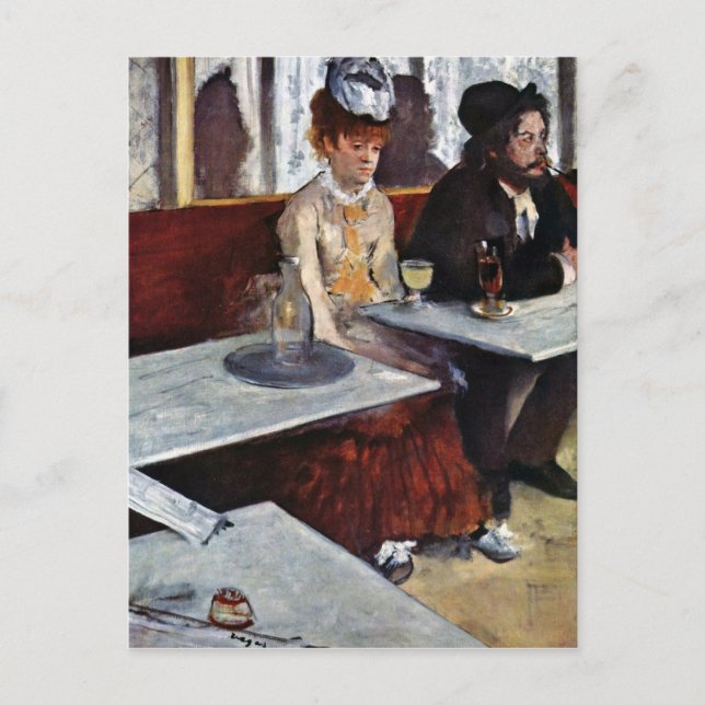 Cartão Postal Edgar Degas - Absinthe (Frente)
