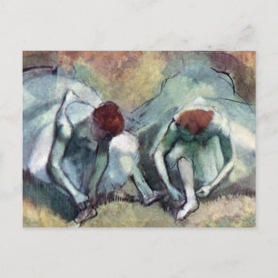 Cartão Postal Edgar Degas - Bailarinas Amarrando Sapatos