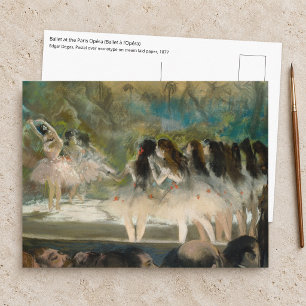 Cartão Postal Edgar Degas - Balé na Ópera de Paris
