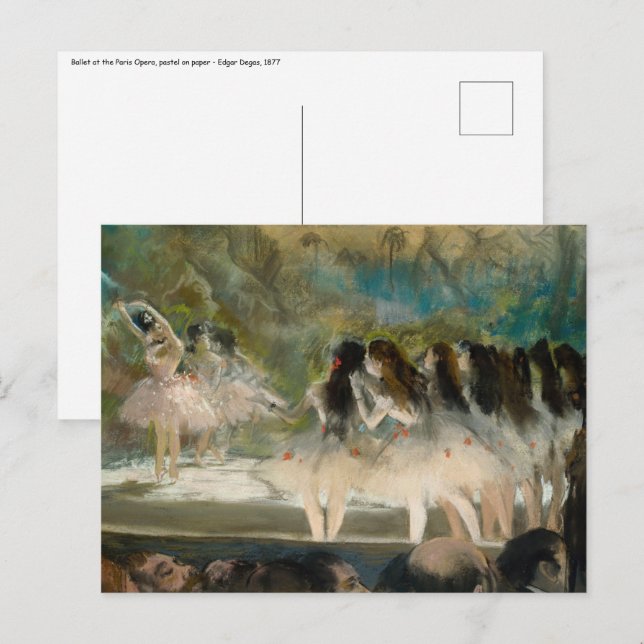 Cartão Postal Edgar Degas - Balé na Ópera de Paris (Frente/Verso)