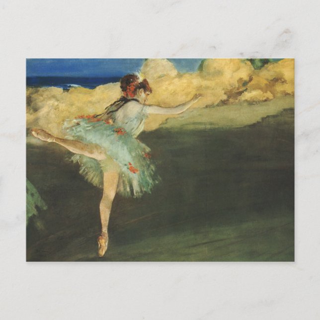 Cartão Postal Edgar Degas Ballerina Fine Art (Frente)