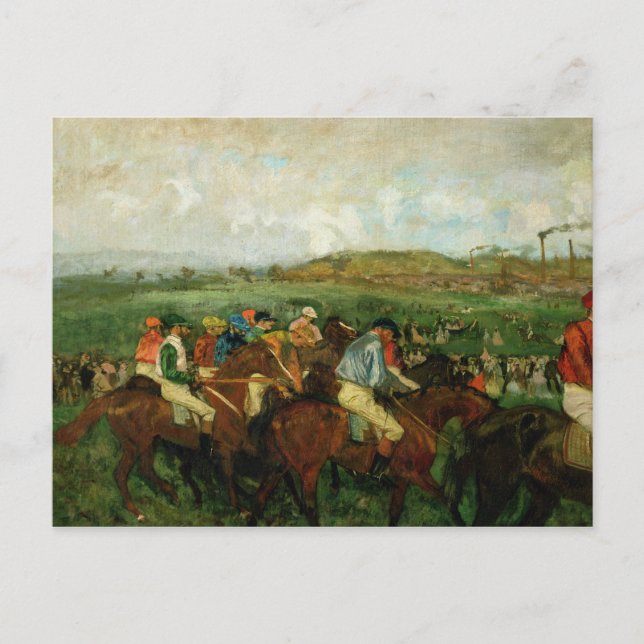 Cartão Postal Edgar Degas | Cavalheiros, antes da partida (Frente)