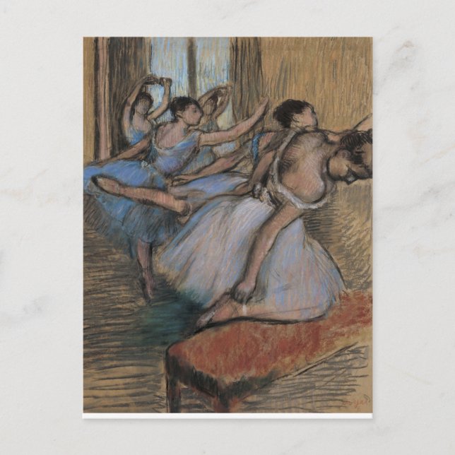 Cartão Postal Edgar Degas | Dança Classe II (Frente)
