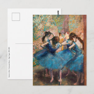 Cartão Postal Edgar Degas - Dançarinas em azul