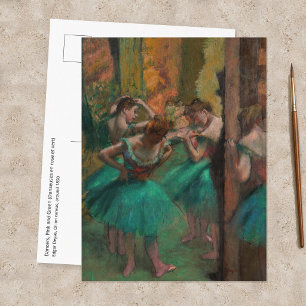 Cartão Postal Edgar Degas - Dançarinas, Rosa e Verde