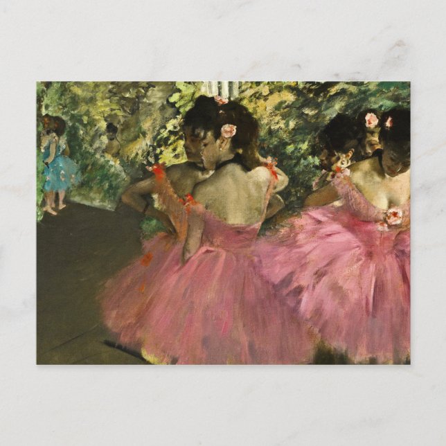 Cartão Postal Edgar Degas - Dançarinos A Rosa (Frente)