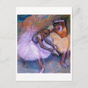 Cartão Postal Edgar Degas - Dois Dançarinos 1898 Balé Dança Past