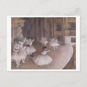 Cartão Postal Edgar Degas   Ensaio de Balé no Palco, 1874