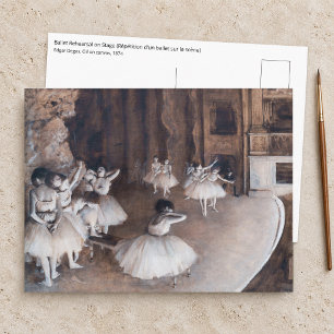 Cartão Postal Edgar Degas - Ensaio de Ballet no Palco