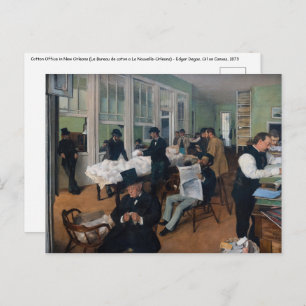 Cartão Postal Edgar Degas - Escritório de Algodão em Nova Orlean
