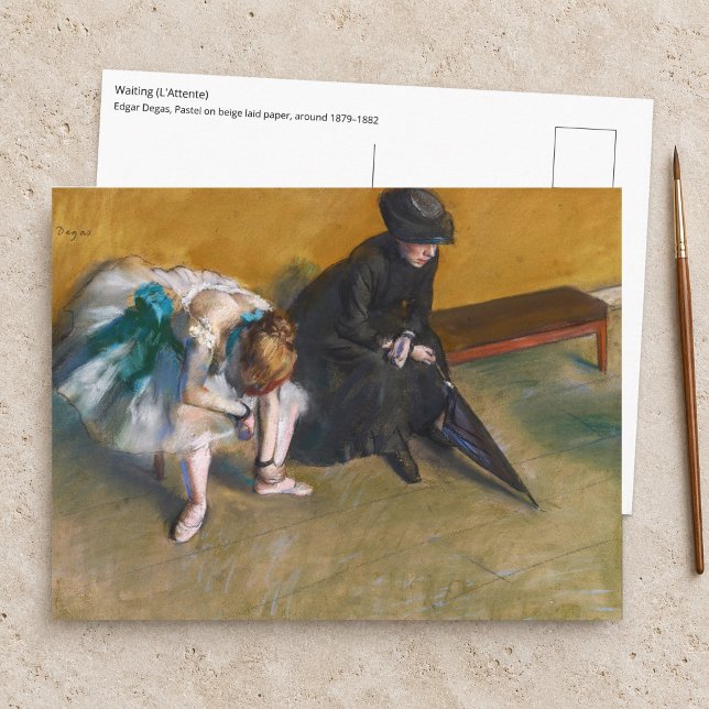 Cartão Postal Edgar Degas - Esperando (Criador carregado)