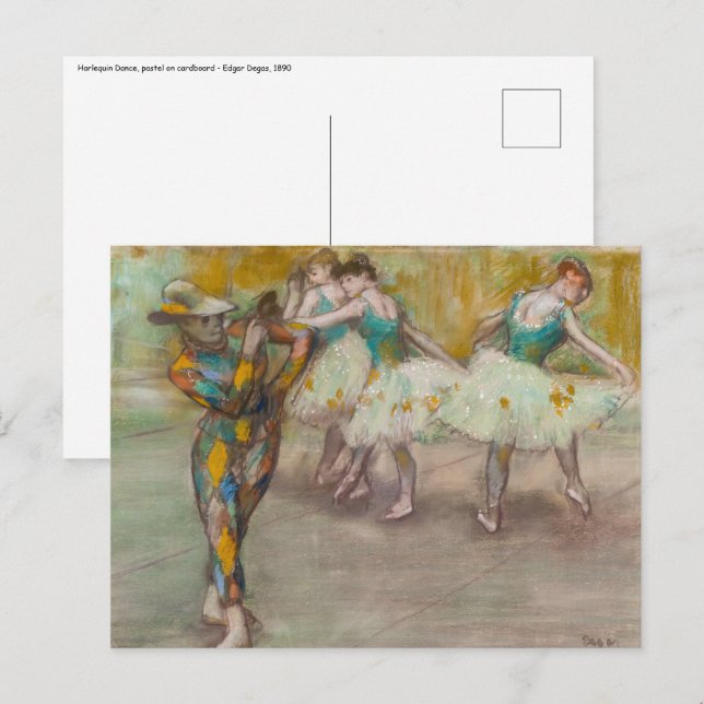 Cartão Postal Edgar Degas - Harlequin Dance (Frente/Verso)