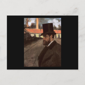 Cartão Postal Edgar Degas Henri Rouart na frente de sua fábrica
