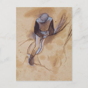 Cartão Postal Edgar Degas   Jockey flexionado para a frente