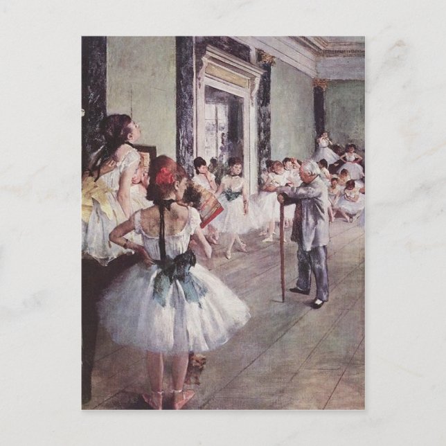 Cartão Postal Edgar Degas - Lição do Balé (Frente)