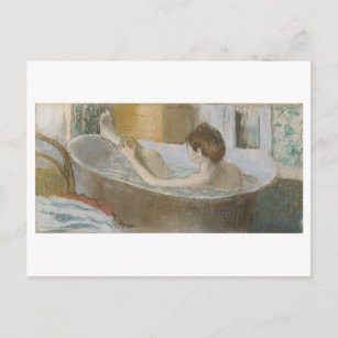 Cartão Postal Edgar Degas   Mulher no seu Banho, Patinando a Per