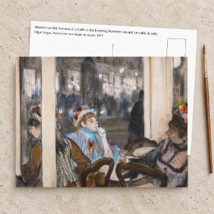 Cartão Postal Edgar Degas - Mulheres no terraço de um café à noi