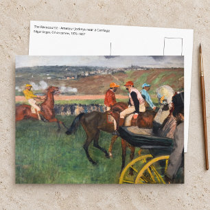 Cartão Postal Edgar Degas - Nas Corridas