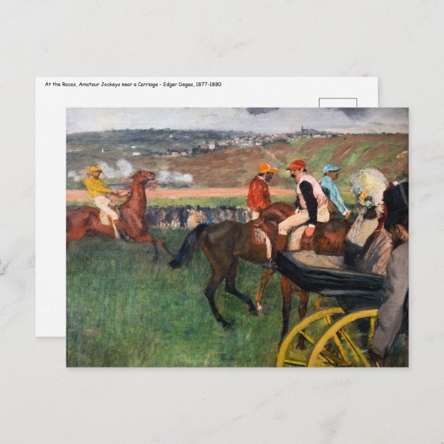 Cartão Postal Edgar Degas - No Races (Frente/Verso)