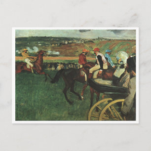Cartão Postal Edgar Degas - No Races 1877-1880 Horse Jockey