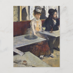 Cartão Postal Edgar Degas   Num café ou na Absinthe