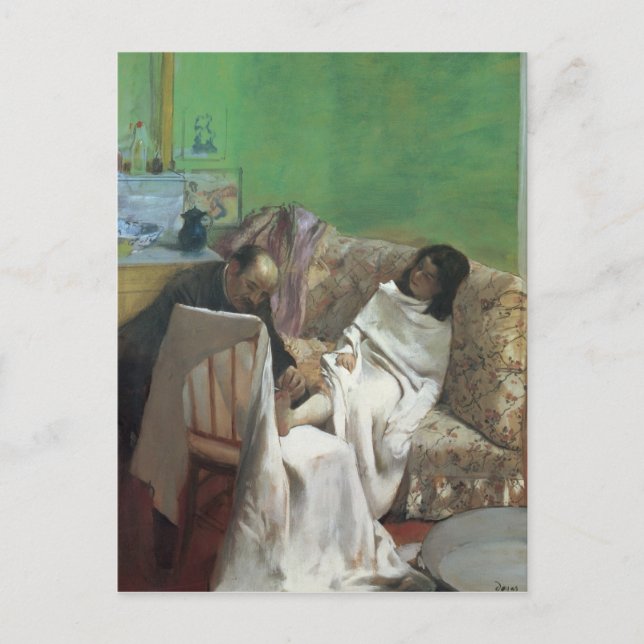 Cartão Postal Edgar Degas | O pedicure, 1873 (Frente)