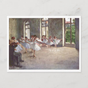 Cartão Postal Edgar Degas - óleo da classe 1873 do ensaio do
