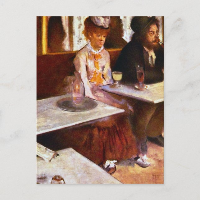 Cartão Postal Edgar Degas - Os Beberrões de Absinto (Frente)