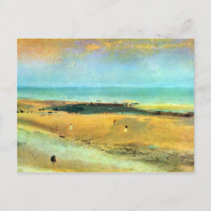 Cartão Postal Edgar Degas - Praia na maré baixa