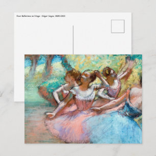Cartão Postal Edgar Degas - Quatro Bailarinas no Palco