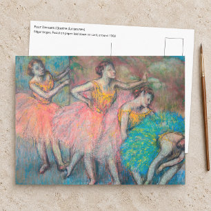 Cartão Postal Edgar Degas - Quatro Dançarinas