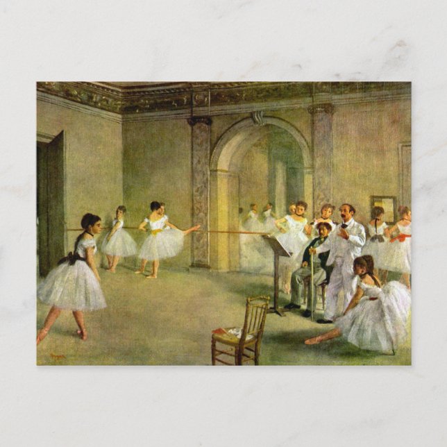Cartão Postal Edgar Degas - Sala do Balé da Ópera na Rue (Frente)